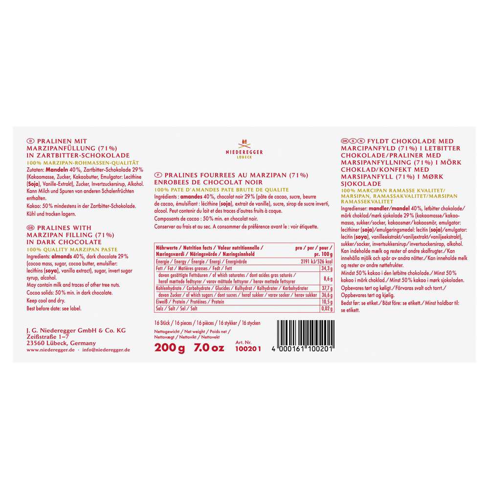 Produktabbildung Niederegger Marzipan-Riegel