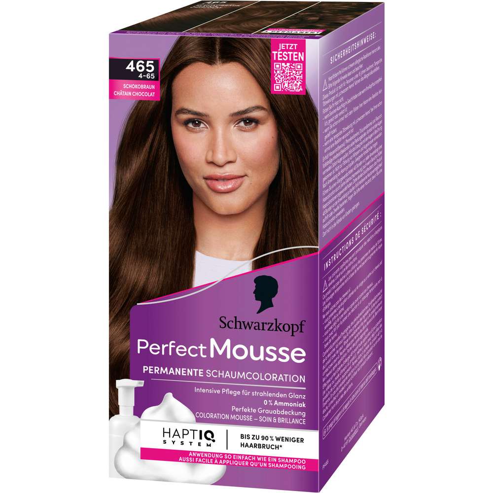 Produktabbildung Schwarzkopf Haarfarbe Perfect Mousse, 465 Schokobraun