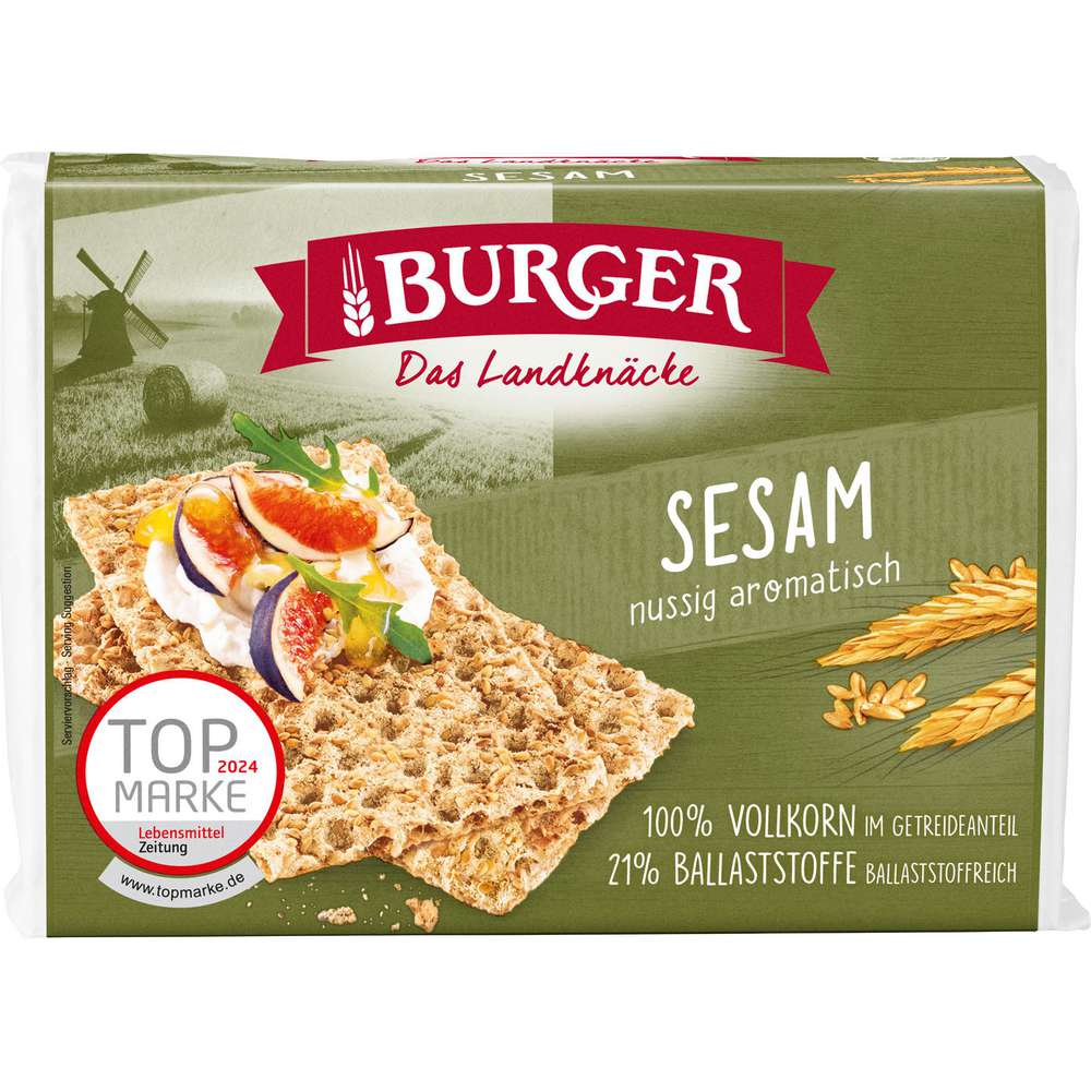 Produktabbildung Burger Roggenvollkorn-Knäckebrot, Sesam