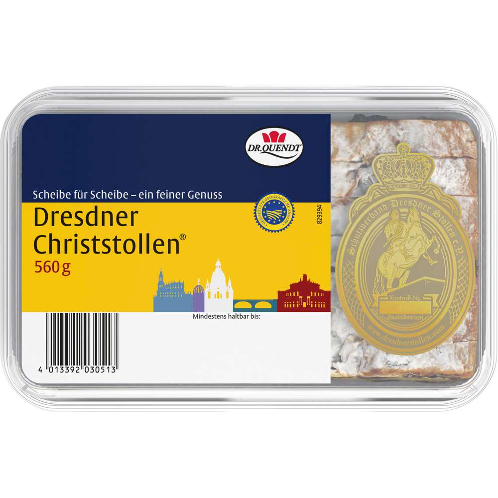 Produktabbildung Dr. Quendt Dresdner Christstollen Scheiben 