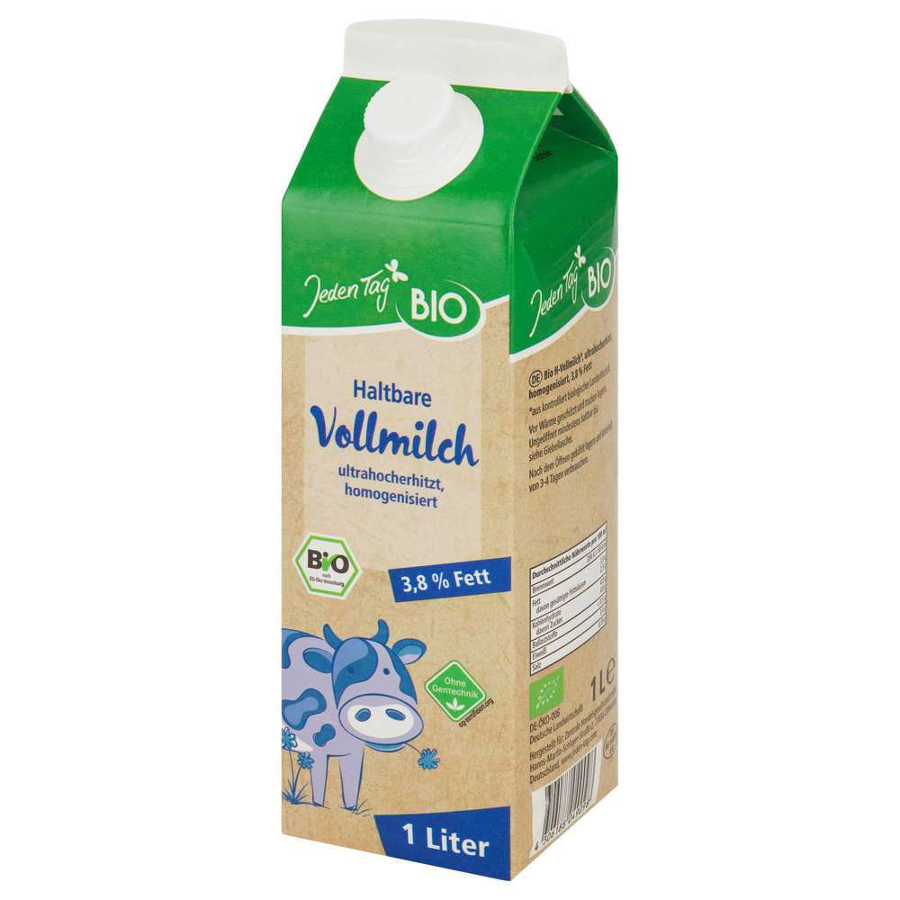 Produktabbildung Jeden Tag Bio H-Vollmilch 3,8%