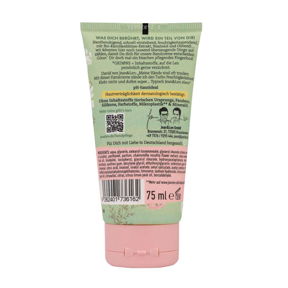 Produktabbildung Jean & Len Handcreme Bio Kamille & Olivenöl