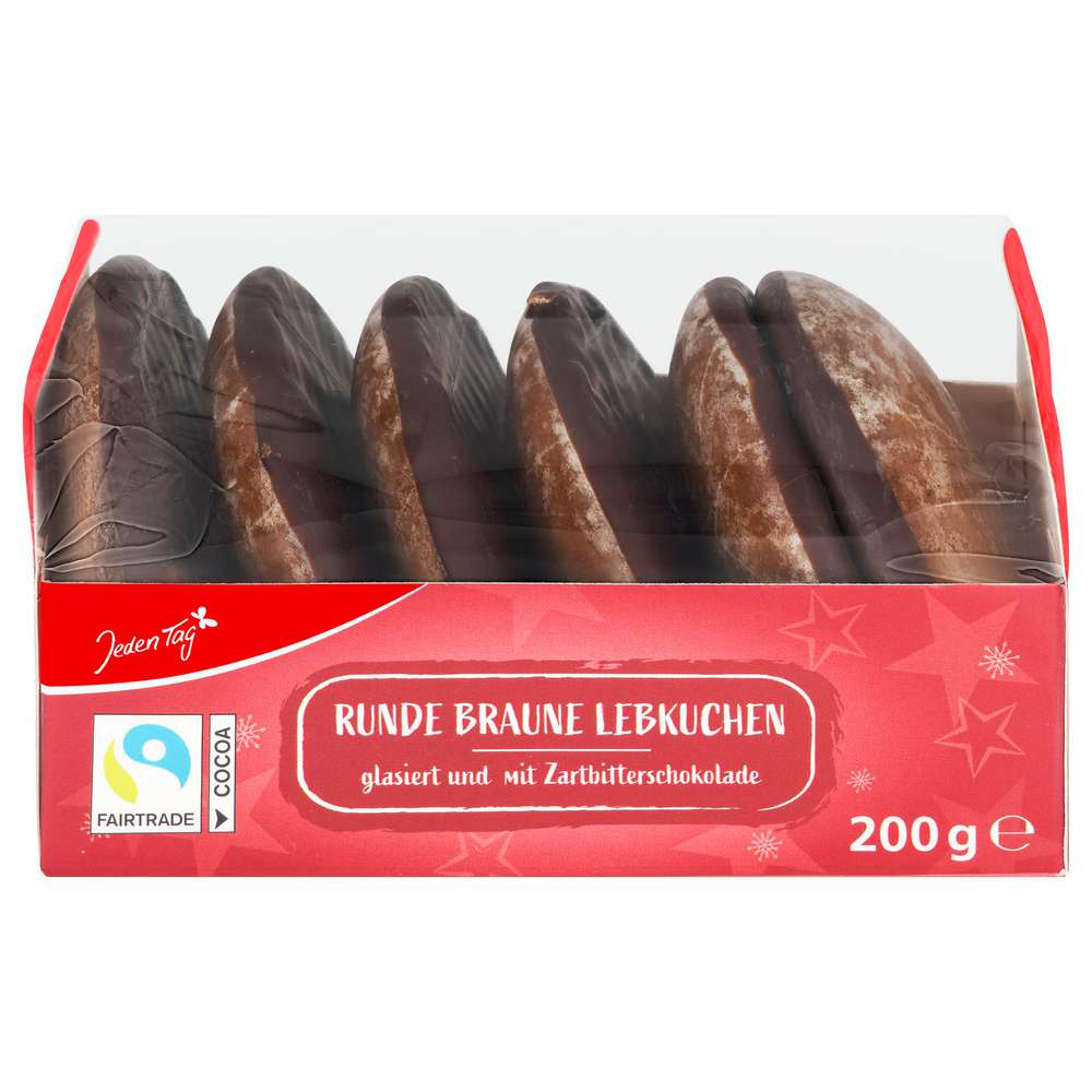 Produktabbildung Jeden Tag Braune Lebkuchen mit Zartbitterschokolade