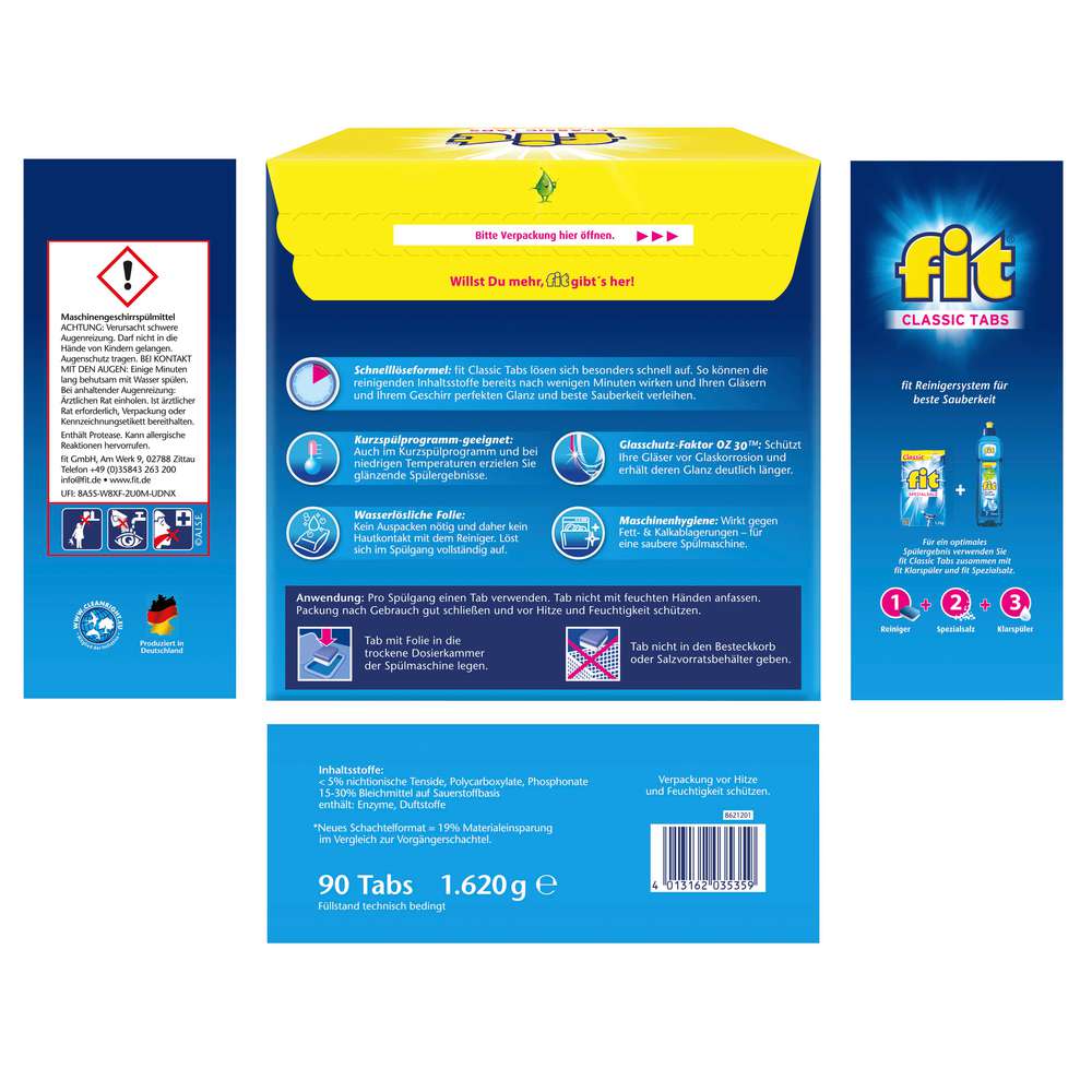 Produktabbildung Fit Geschirrspül-Tabs, Classic