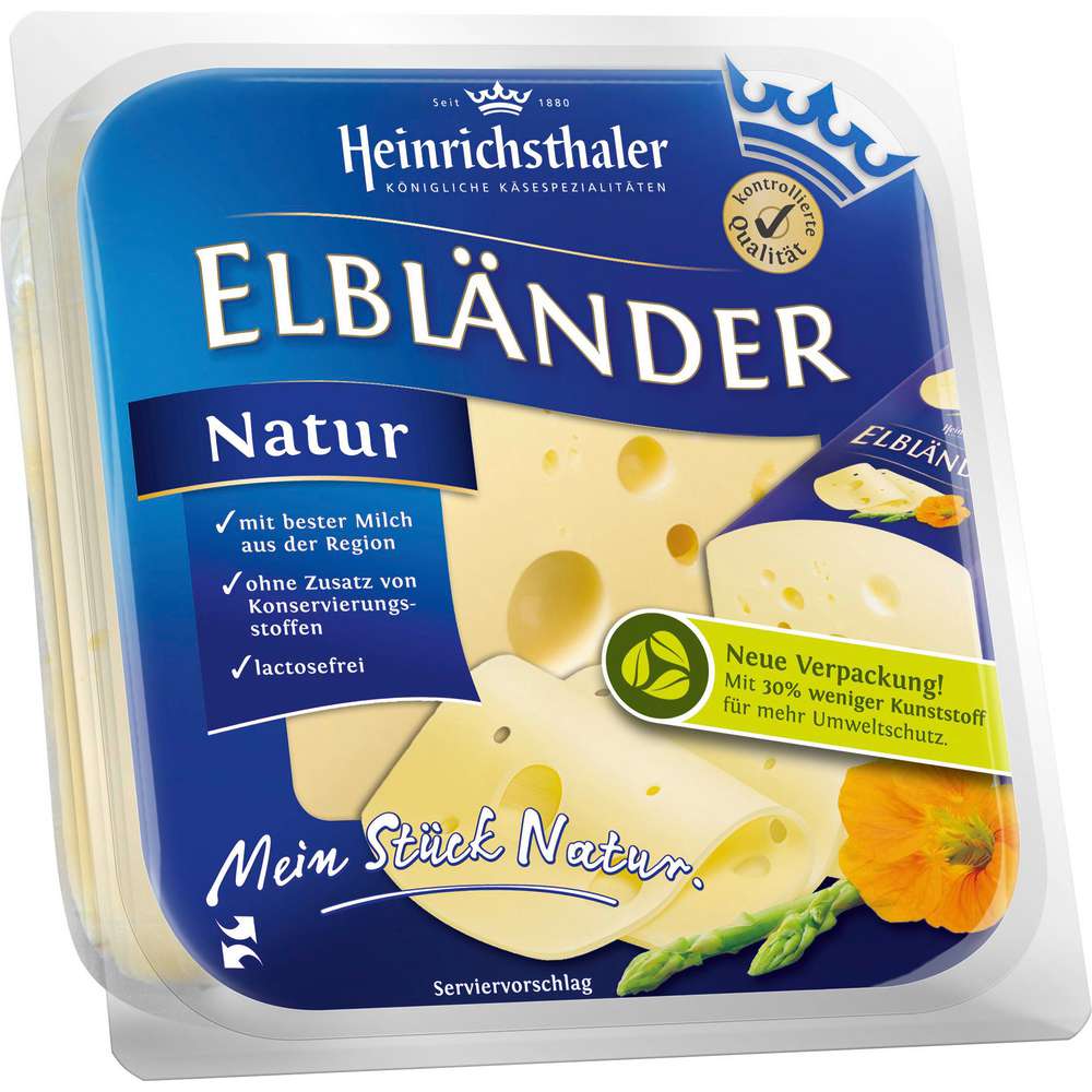 Produktabbildung Heinrichsthaler Käsescheiben Elbländer, Natur