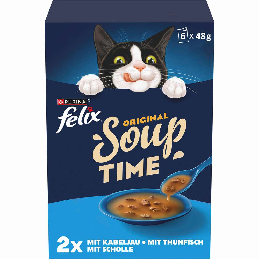 Produktabbildung Felix Katzen-Nassfutter Soup, Geschmacksvielfalt aus dem Wasser