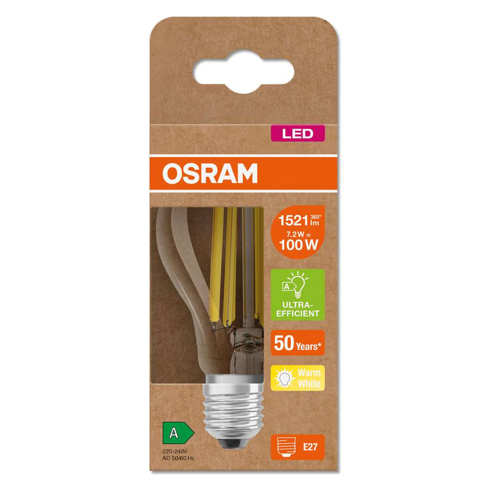 Produktabbildung Osram LED GlühbirneA 100 7.2W/3000 K E27