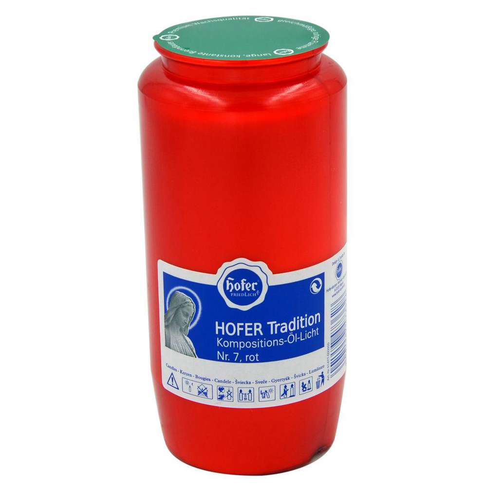 Produktabbildung Hofer Kerzen Kompositions-Öl Licht Nr.7 rot