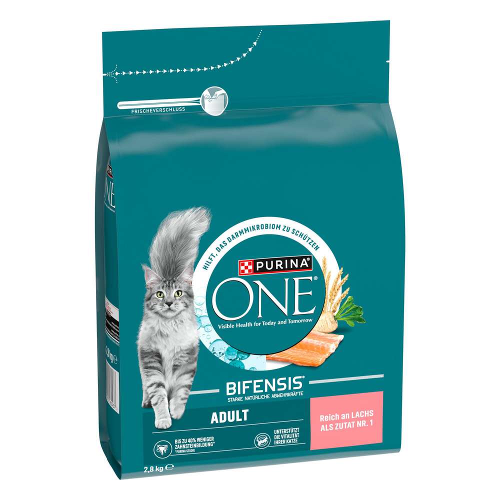Produktabbildung Purina Katzen-Trockenfutter One, Bifensis, Adult Lachs