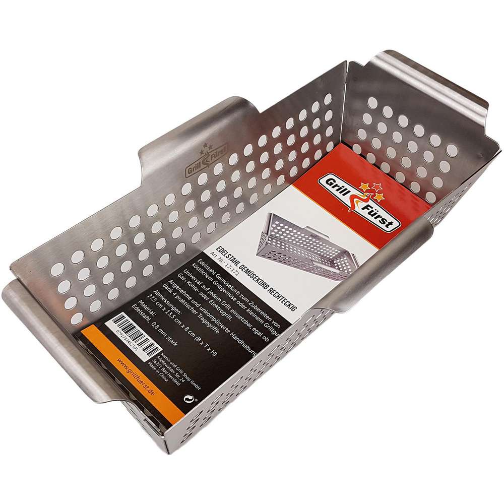 Produktabbildung Grillfürst Edelstahl Gemüsekorb rechteck