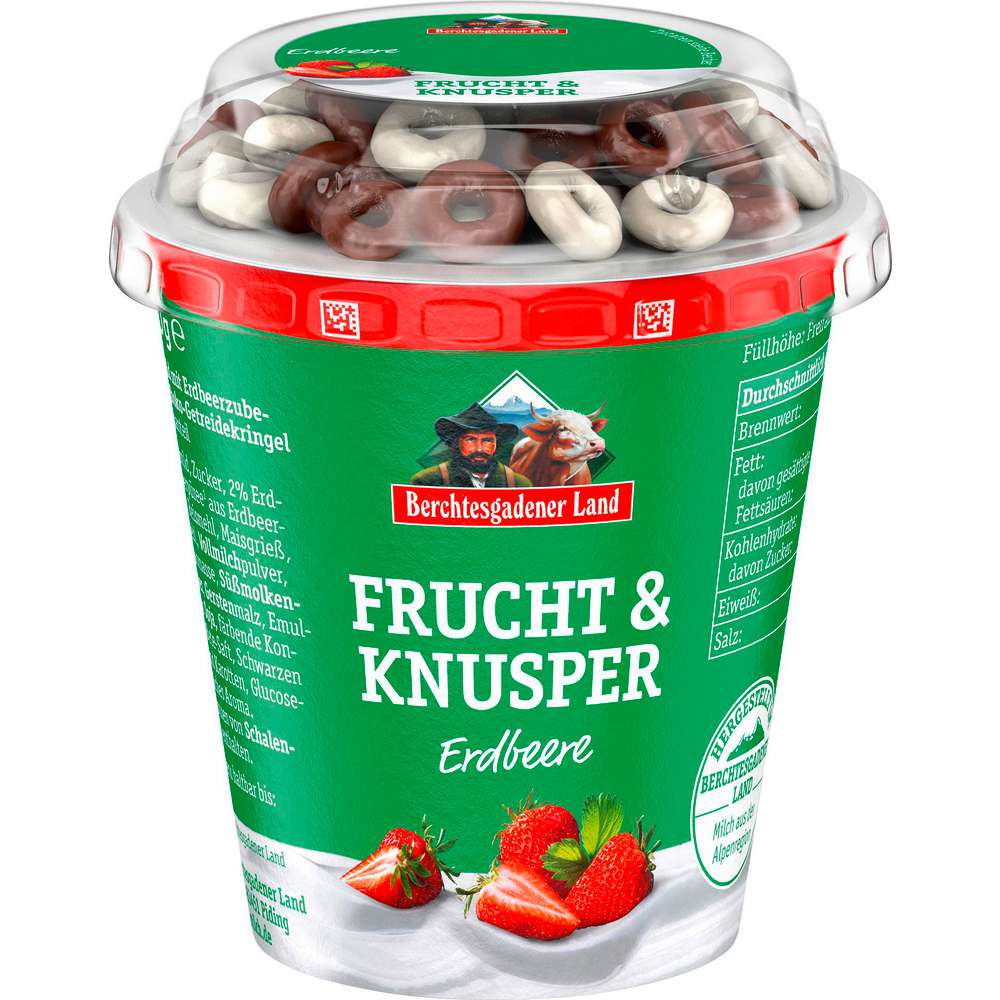 Produktabbildung Berchtesgadener Land Frucht & Knusper Joghurt Erdbeere