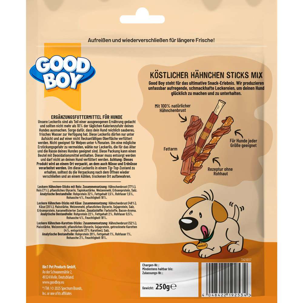 Produktabbildung Good Boy Hunde-Snack Sticks Hähnchen Mix