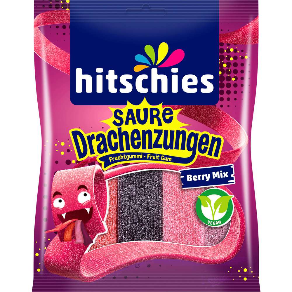 Produktabbildung Hitschler Saure Drachenzungen, Berry Mix