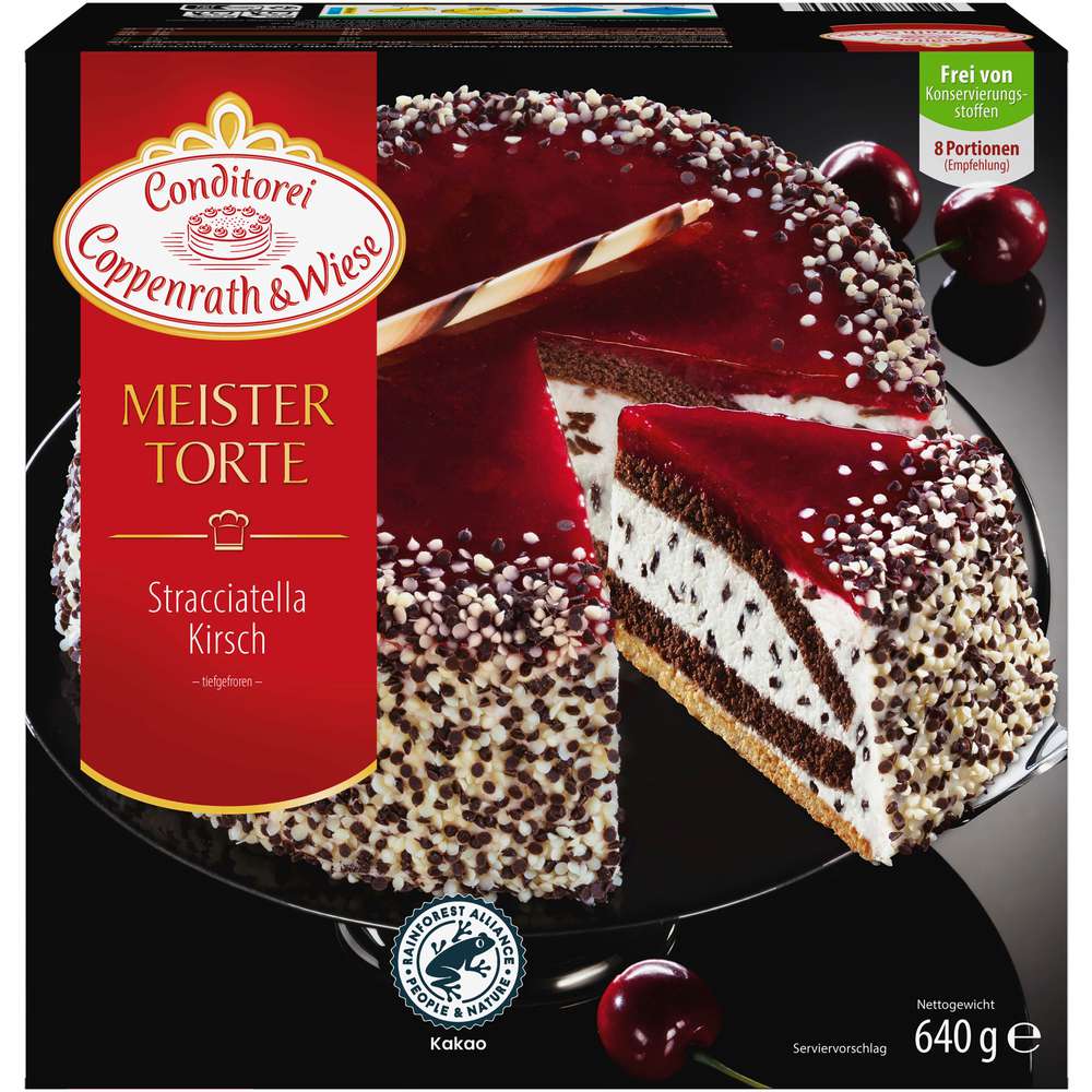 Produktabbildung Conditorei Coppenrath & Wiese Meistertorte Stracciatella-Kirsch, tiefgekühlt