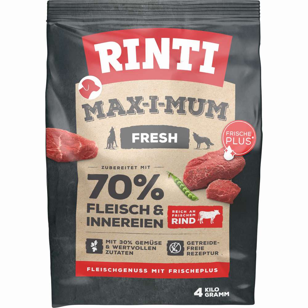 Produktabbildung Rinti Hunde-Trockenfutter Max-i-mum, Rind