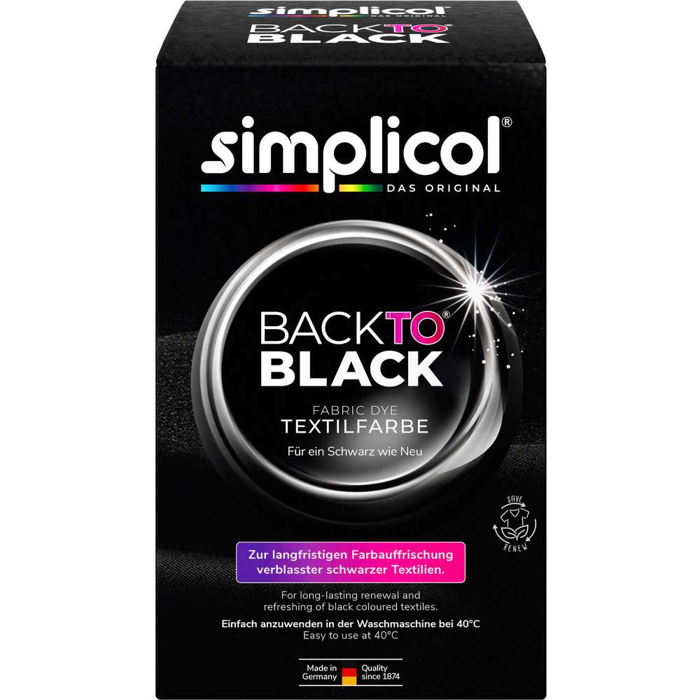 Produktabbildung simplicol Textilfarbe Back to Black