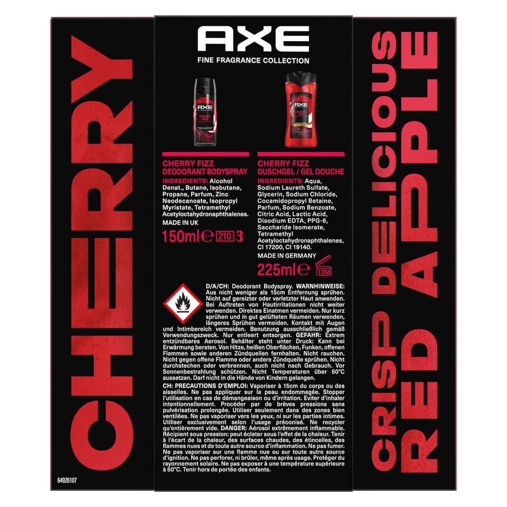 Produktabbildung Axe Geschenk-Set Fine Fragance Duo, Deo/Duschgel Cherry Fizz