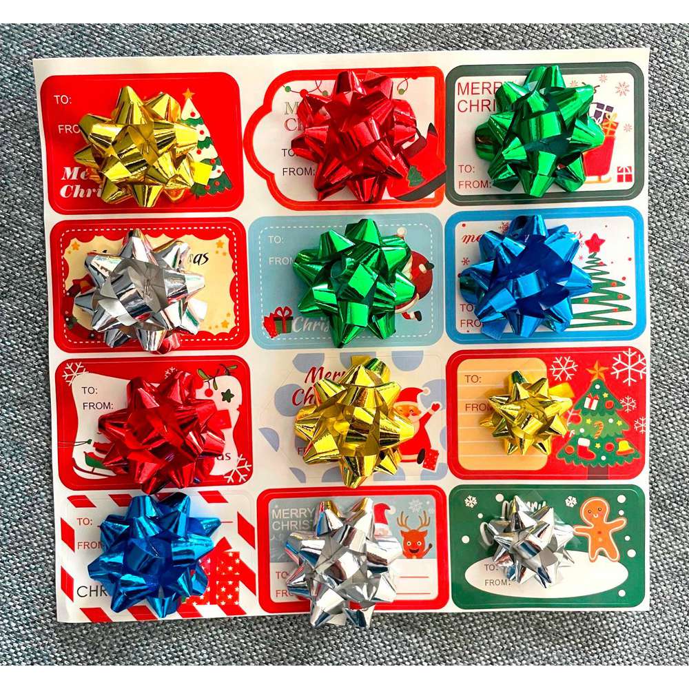 Produktabbildung pbs-factory Geschenkanhänger Aufkleber Set, 12 Stück