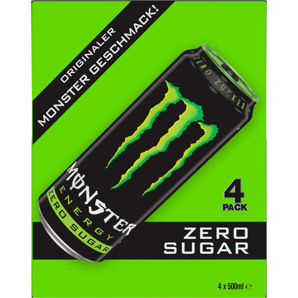 Produktabbildung Monster Energy Drink, Zero, 4er Pack Dosen