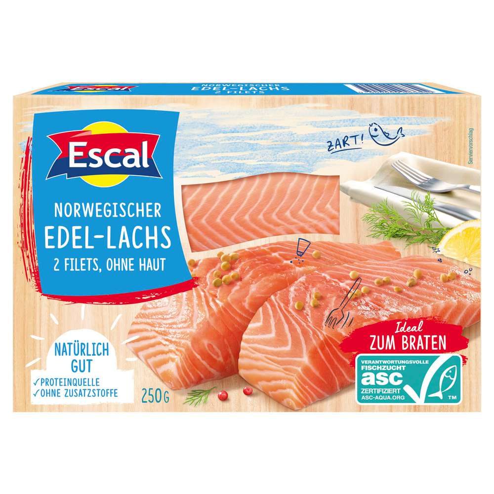 Produktabbildung Escal ASC Lachs-Filets, tiefgekühlt