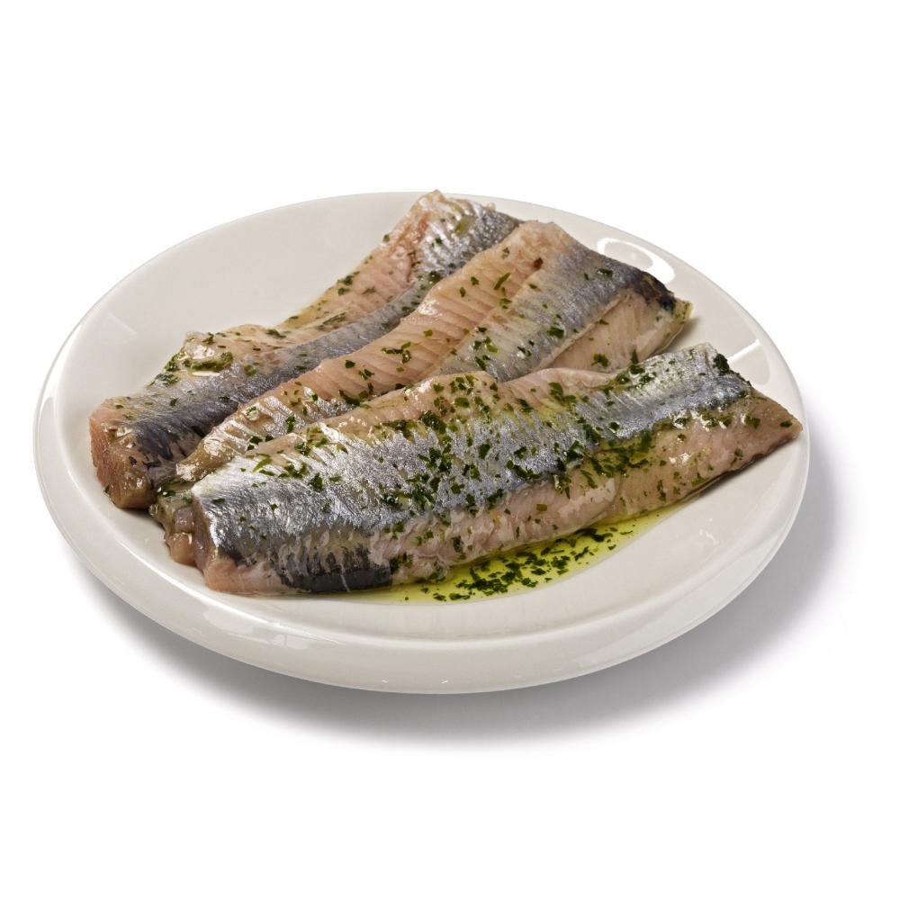 Produktabbildung keine Marke Bärlauch-Matjesfilet, 100 g