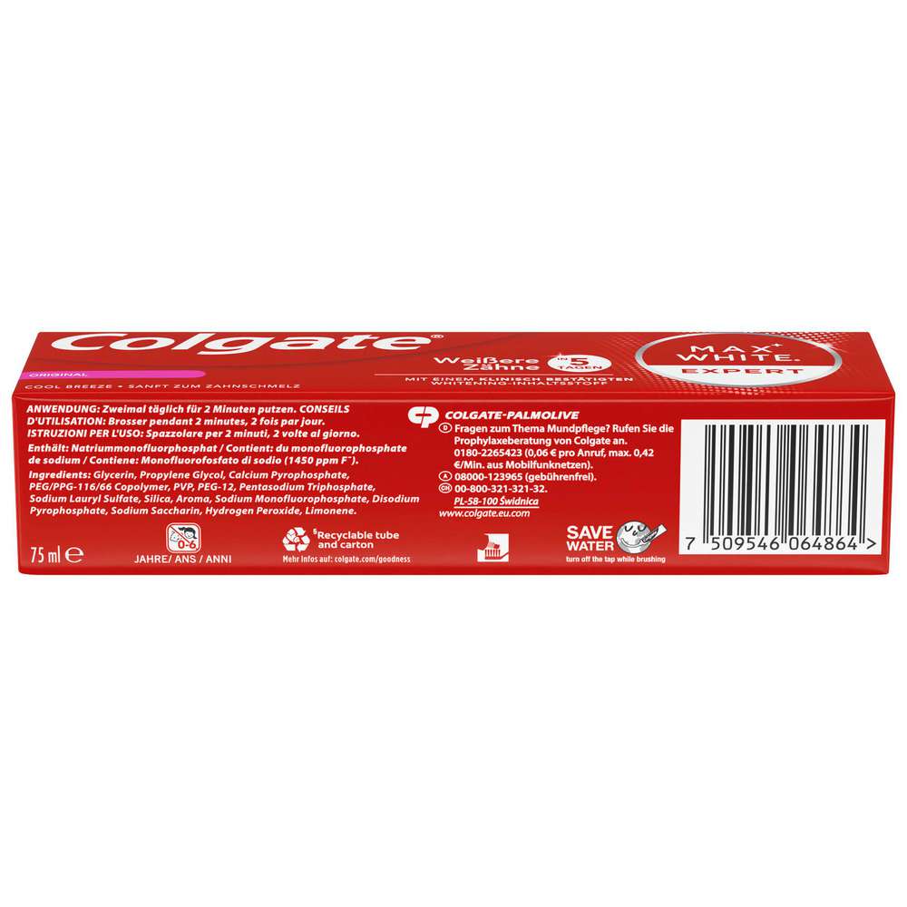 Produktabbildung Colgate Zahncreme, Max White Expert