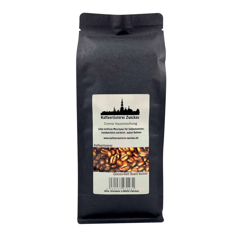 Produktabbildung Genuss-Welt Richter Kaffee Crema Hausmischung ganze Bohne