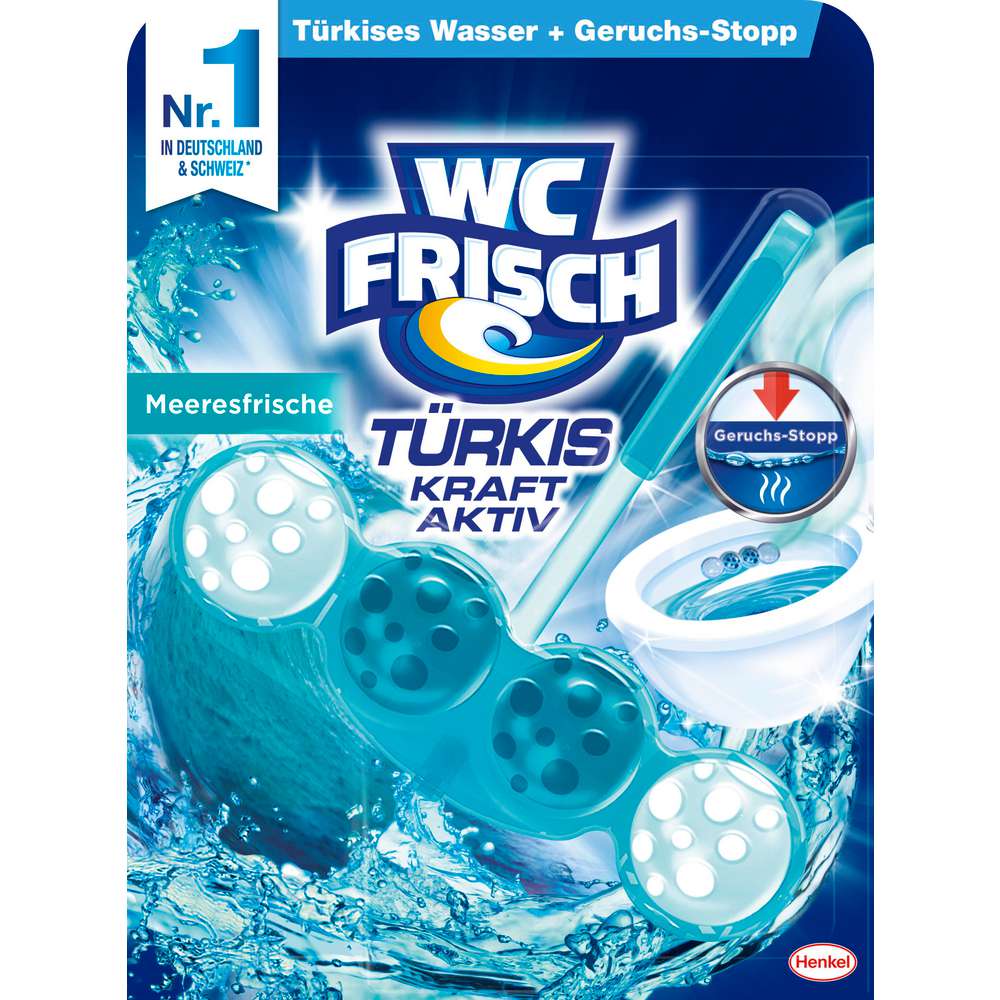 Produktabbildung WC Frisch WC Duftspüler Türkis Kraft Aktiv, Meeresfrische