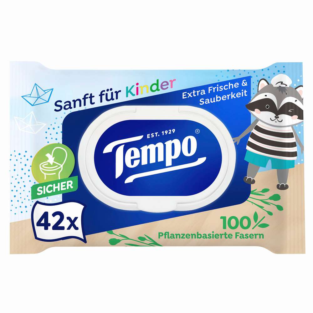 Produktabbildung Tempo Feuchtes Toilettenpapier, Sanft für Kinder