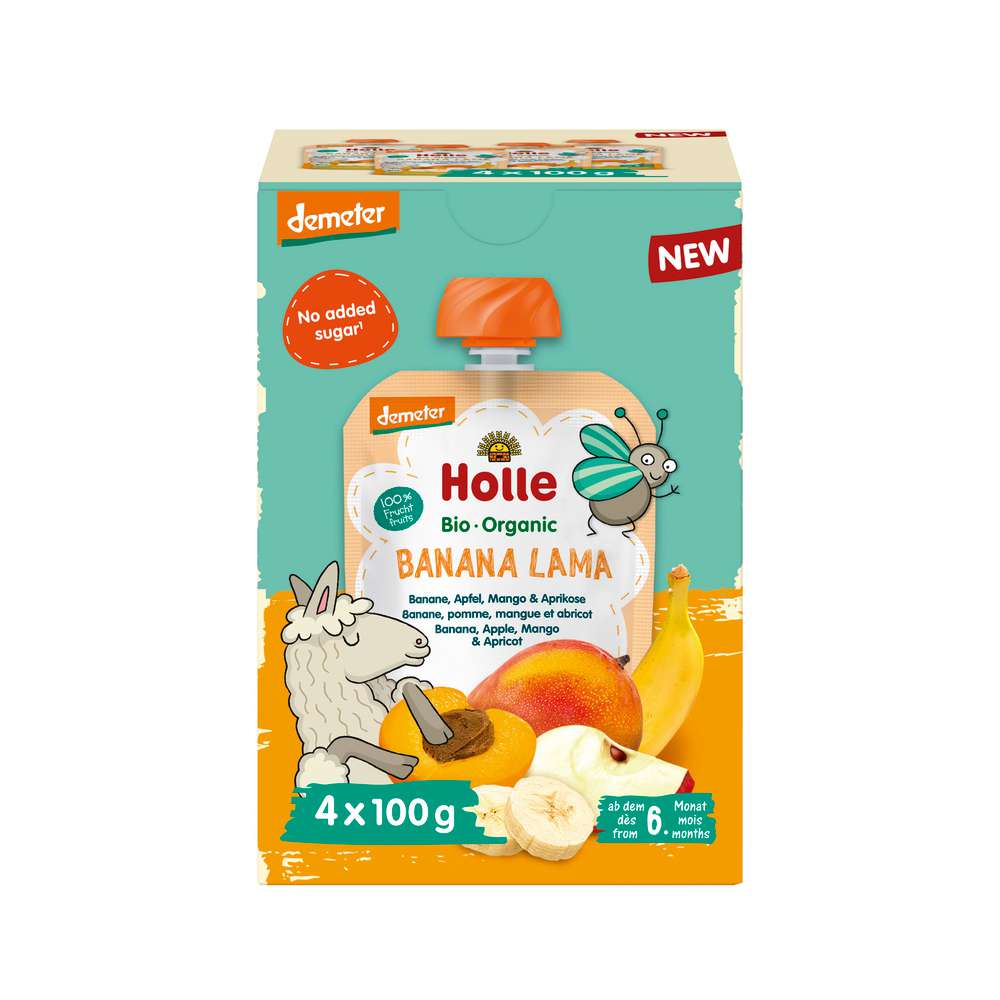 Produktabbildung Holle Demeter Fruchtquatsch, Banana Lama