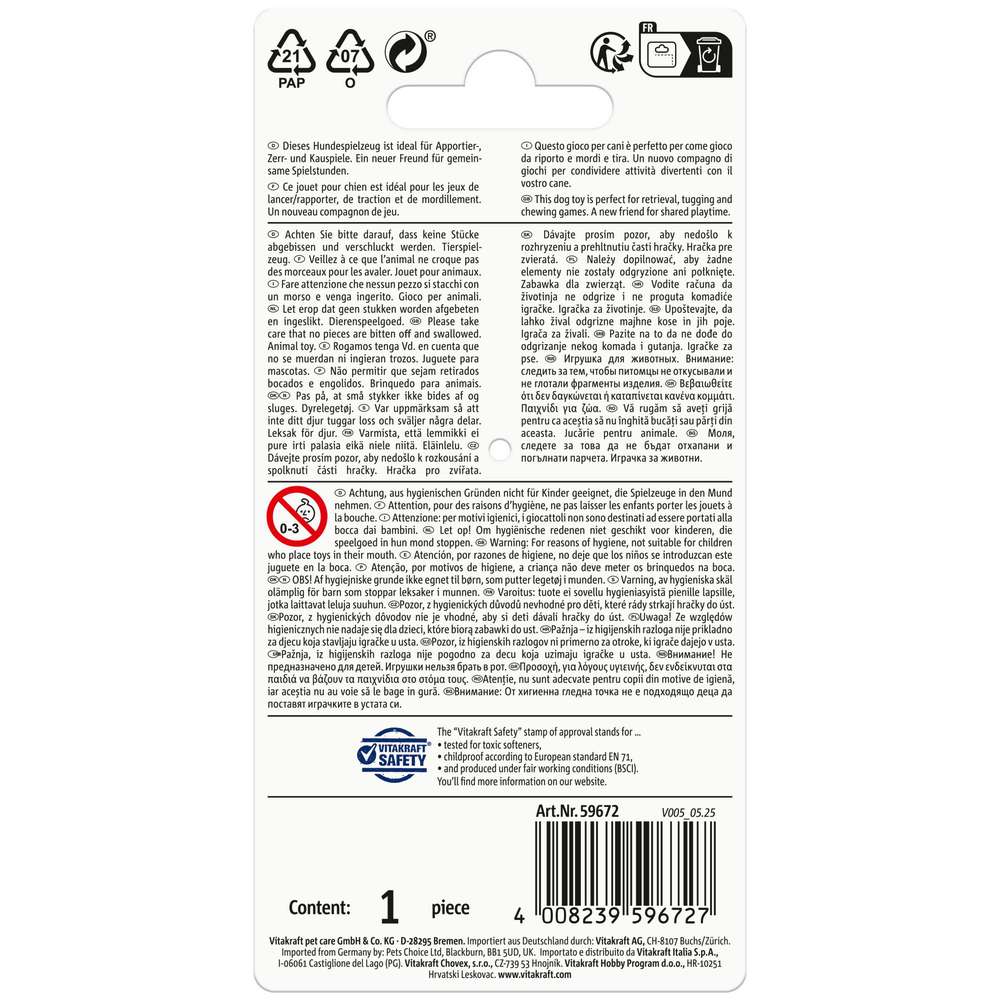 Produktabbildung Vitakraft Hundespielzeug Ring mit Seil, Activity