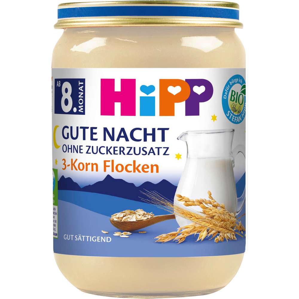 Produktabbildung Hipp Gute Nacht Bio Milchbrei, 3-Korn