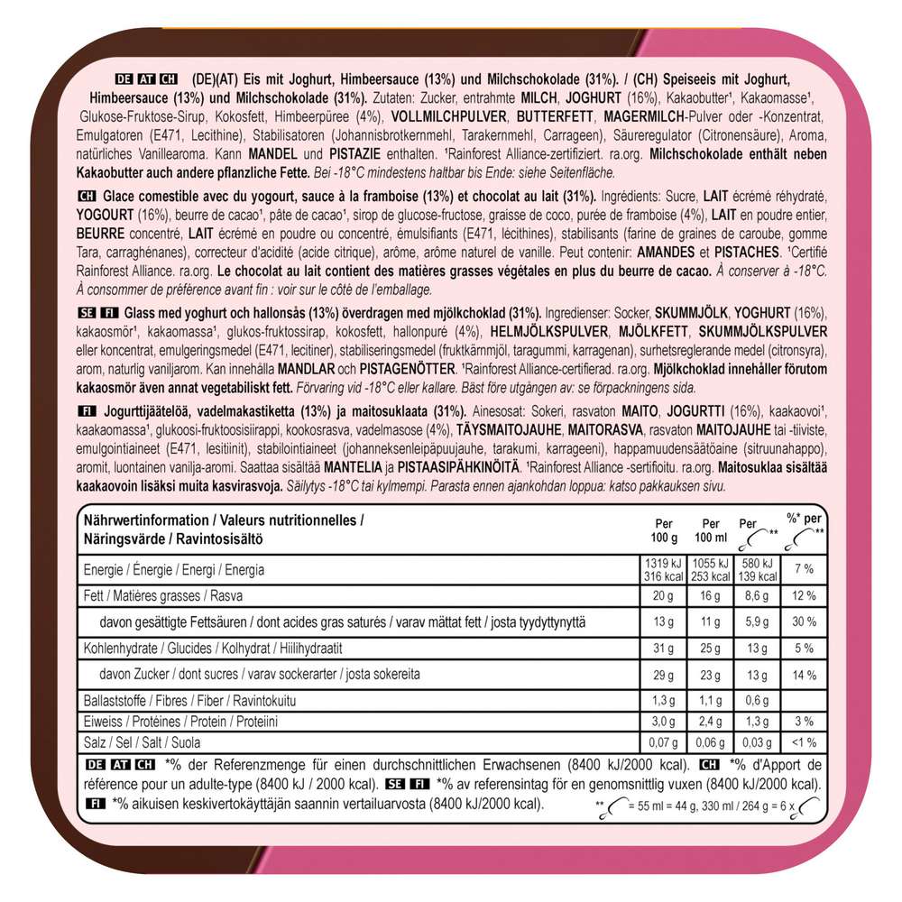 Produktabbildung Magnum Stiel-Eis Mini, Yoghurt & Raspberry