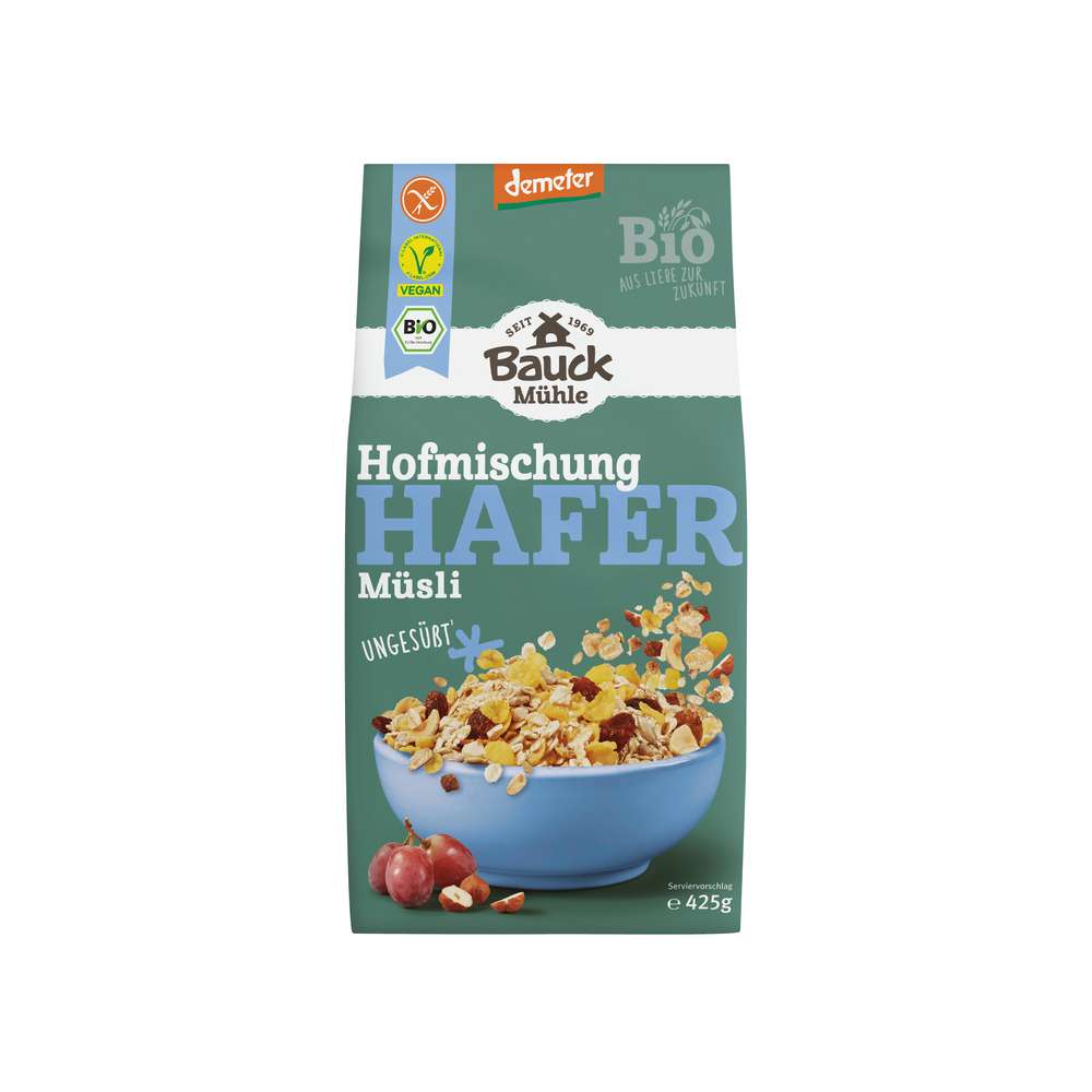 Produktabbildung Bauckhof Bio Hafer Müsli, Hofmischung ungesüßt