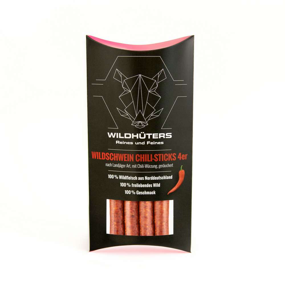 Produktabbildung Wildhüters Wildschwein Chili-Sticks, 4er