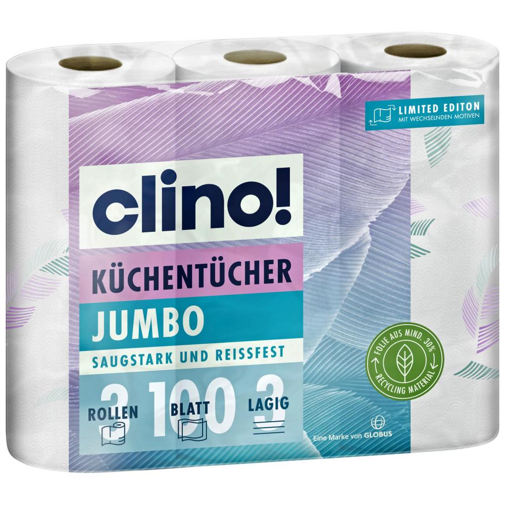 Produktabbildung keine Marke clino! Jumbo Küchentücher, 3 x 100 Blatt