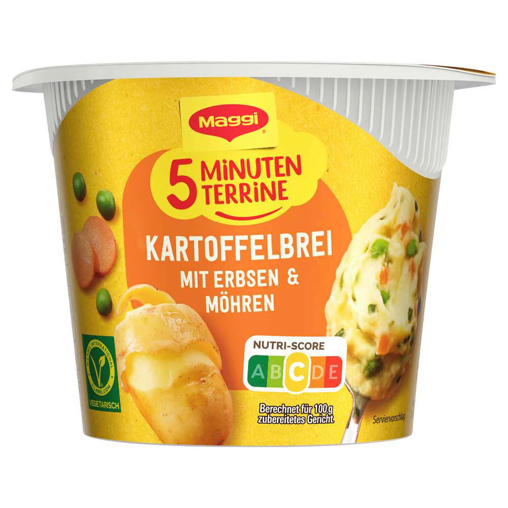 Produktabbildung Maggi 5 Minuten Terrine, Kartoffelbrei mit Erbsen & Möhren