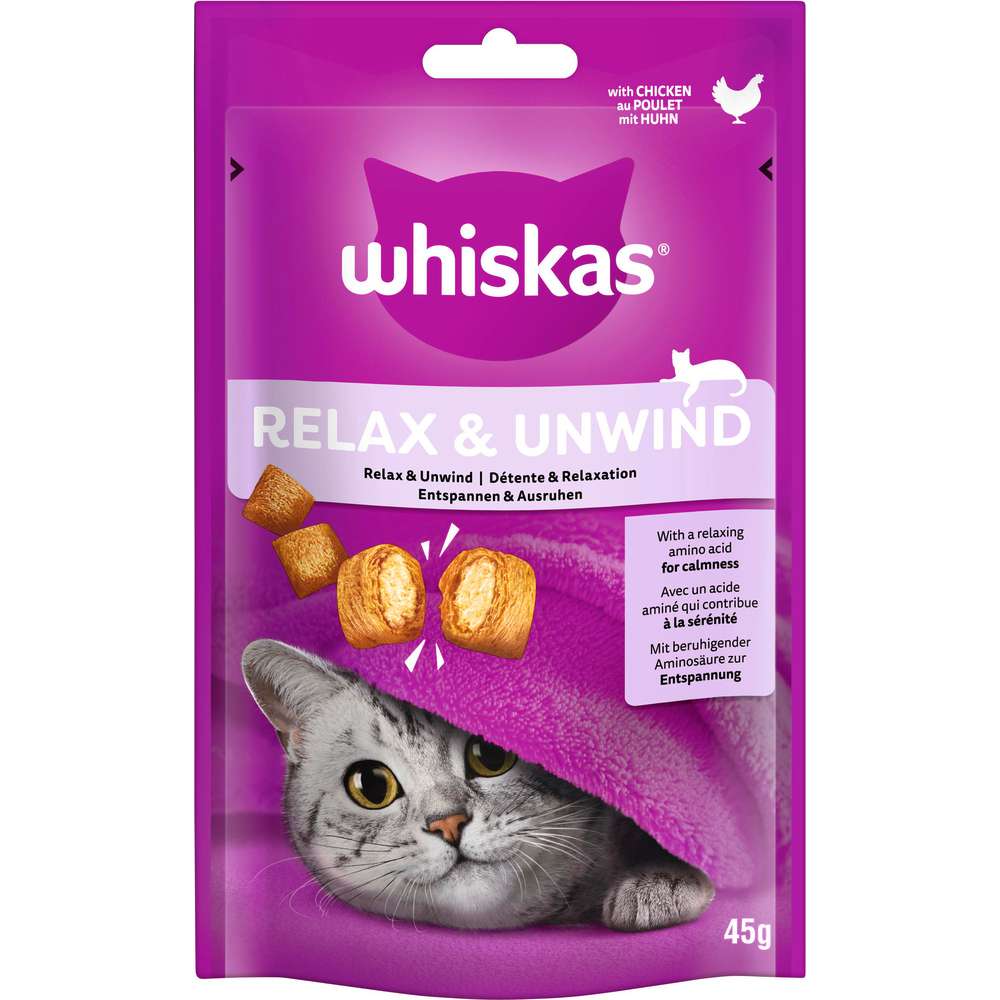 Produktabbildung Whiskas Katzen-Snacks, Relax & Unwind Huhn 