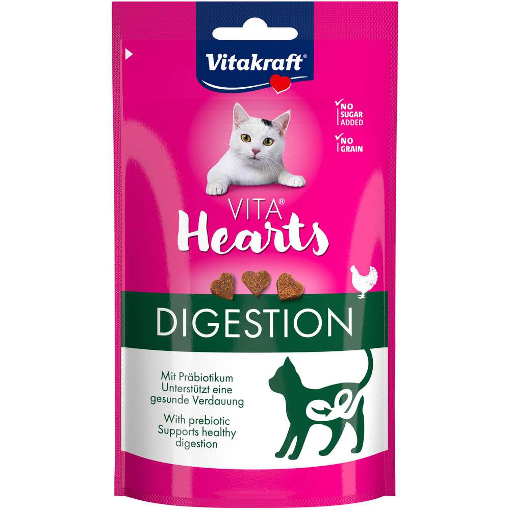 Produktabbildung Vitakraft Katzen-Snack Hearts, Digestion Huhn