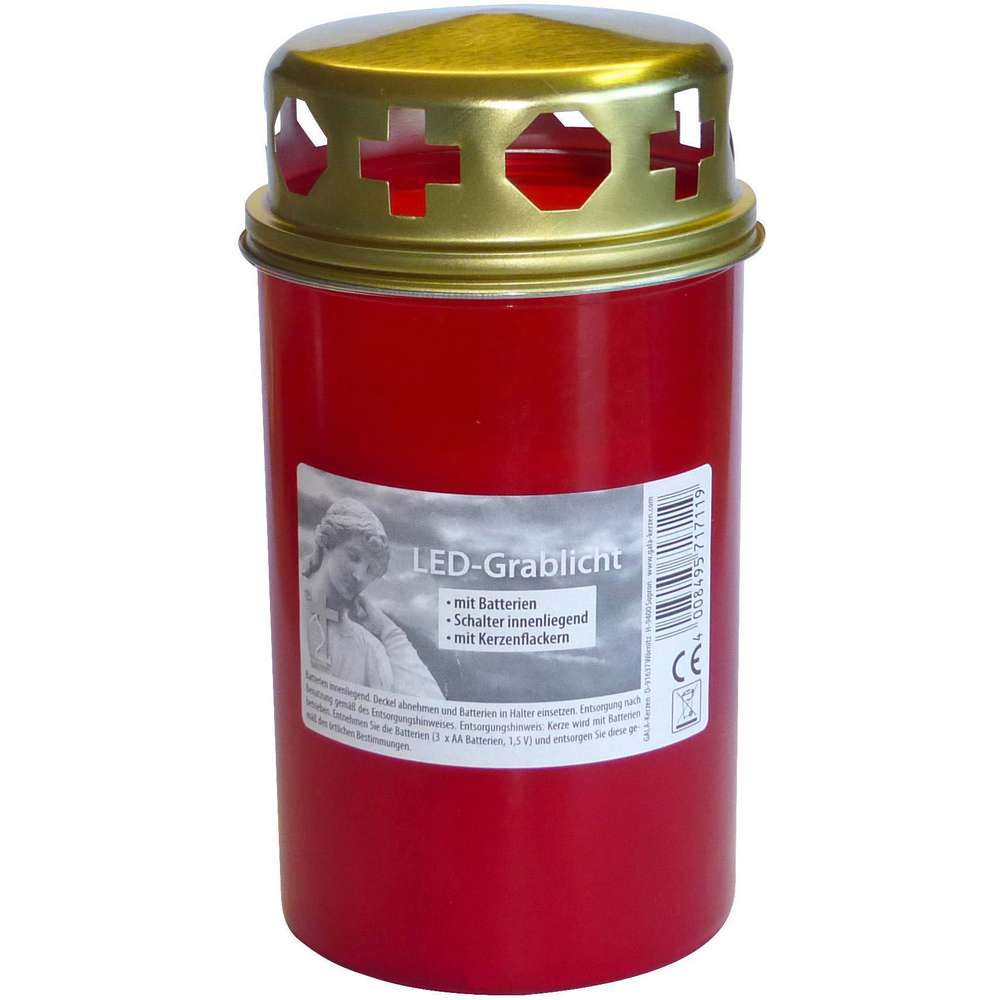 Produktabbildung Gala Kerzen LED Grabkerze inkl. Batterien, ca. 200h Brennzeit