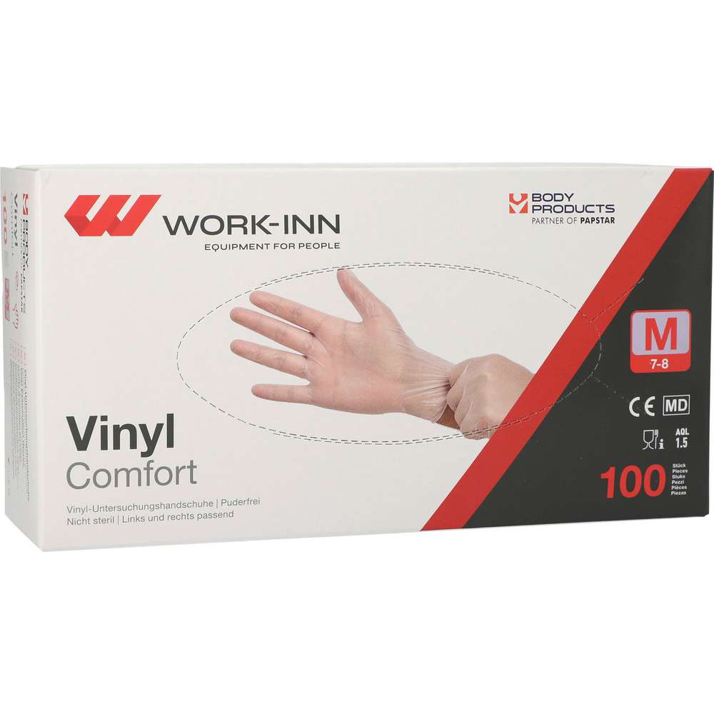 Produktabbildung Lifemed Work-Inn Einmalhandschuhe, Vinyl M