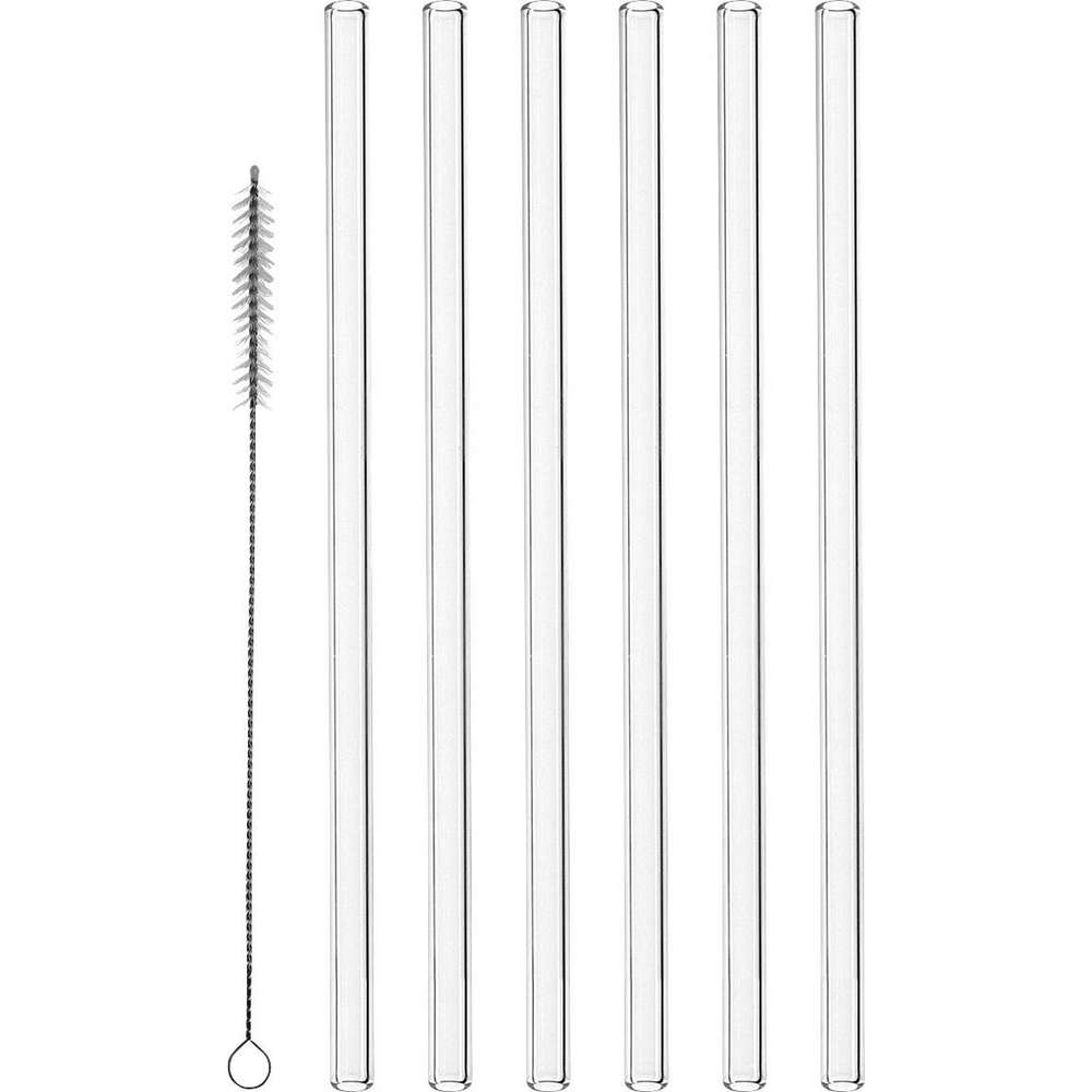 Produktabbildung Glaskoch Glastrinkhalme und Bürste