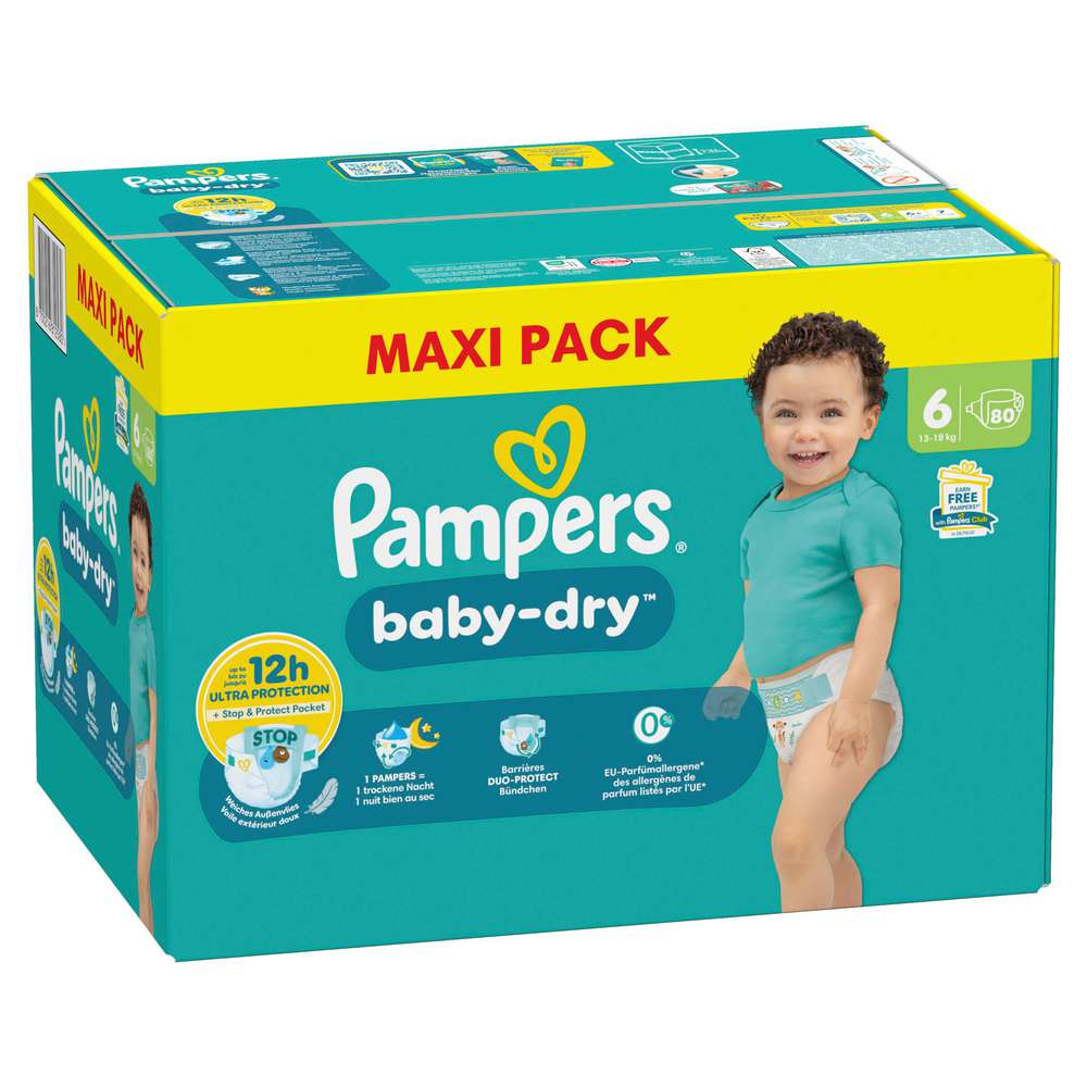 Produktabbildung Pampers Windeln Baby Dry Gr.6 Extra Large 13-18 kg, Big Pack