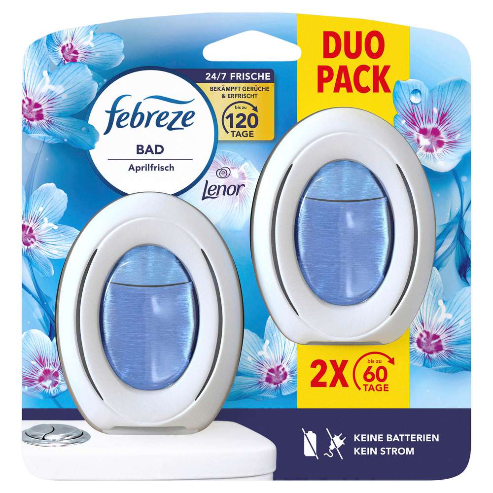 Produktabbildung Febreze Bad-Lufterfrischer Duo, Aprilfrisch