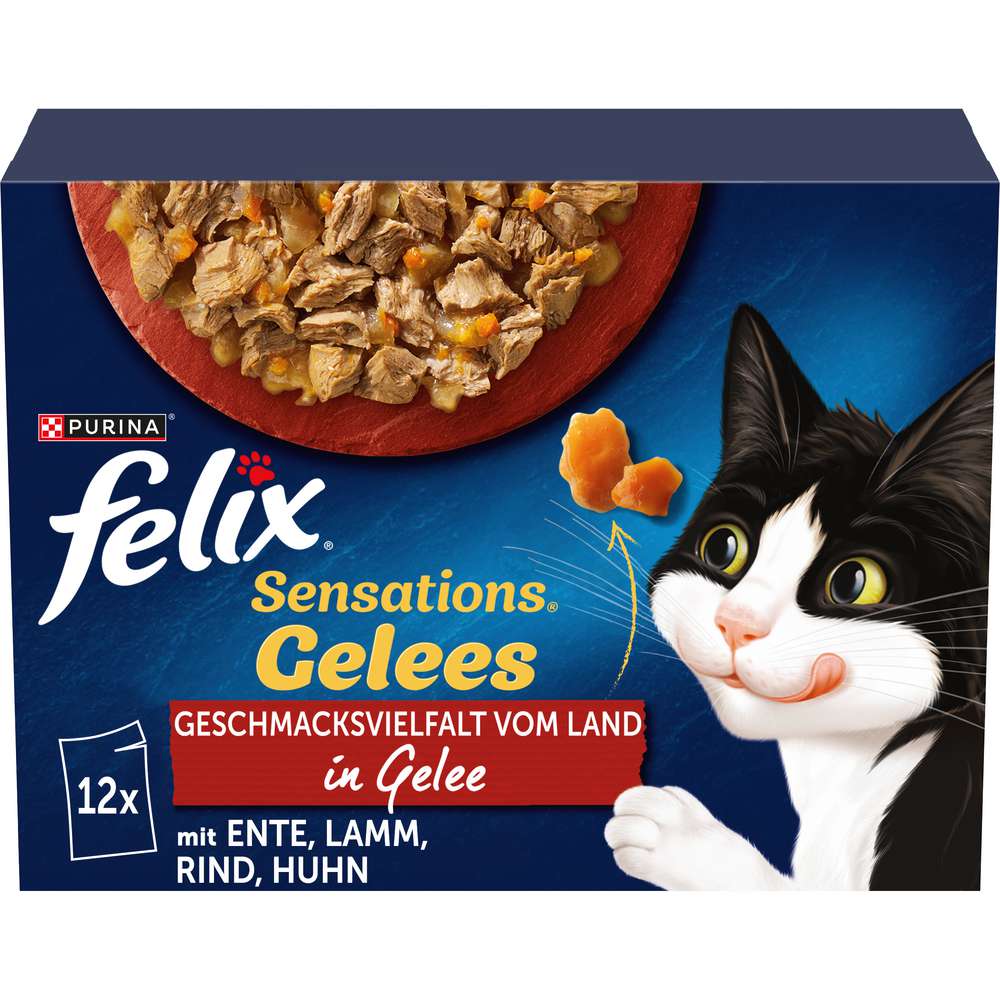 Produktabbildung Felix Katzen-Nassfutter Felix, Sensation Gelees, Geschmacksvielfalt vom Land