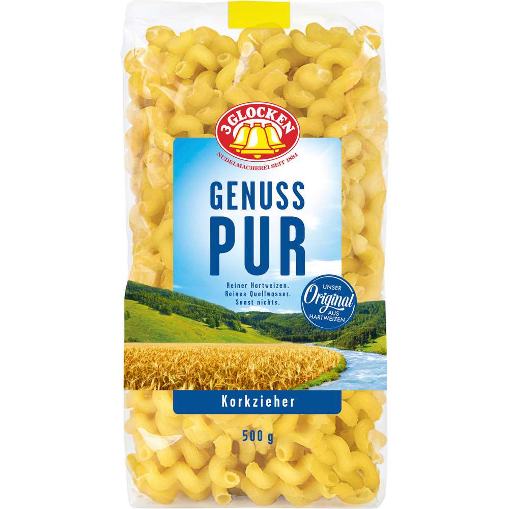 Produktabbildung 3 Glocken Nudeln Genuss pur, Korkenzieher