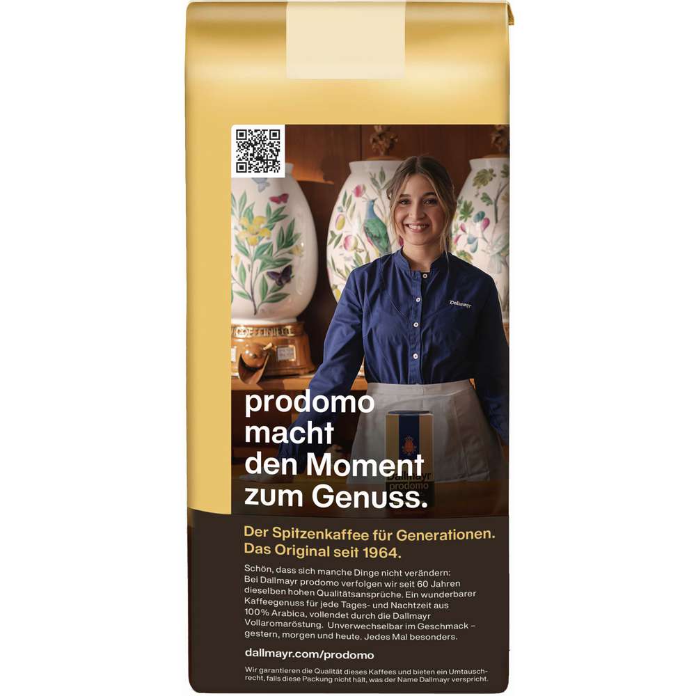 Produktabbildung Dallmayr Kaffee Prodomo entkoffeiniert, ganze Bohne
