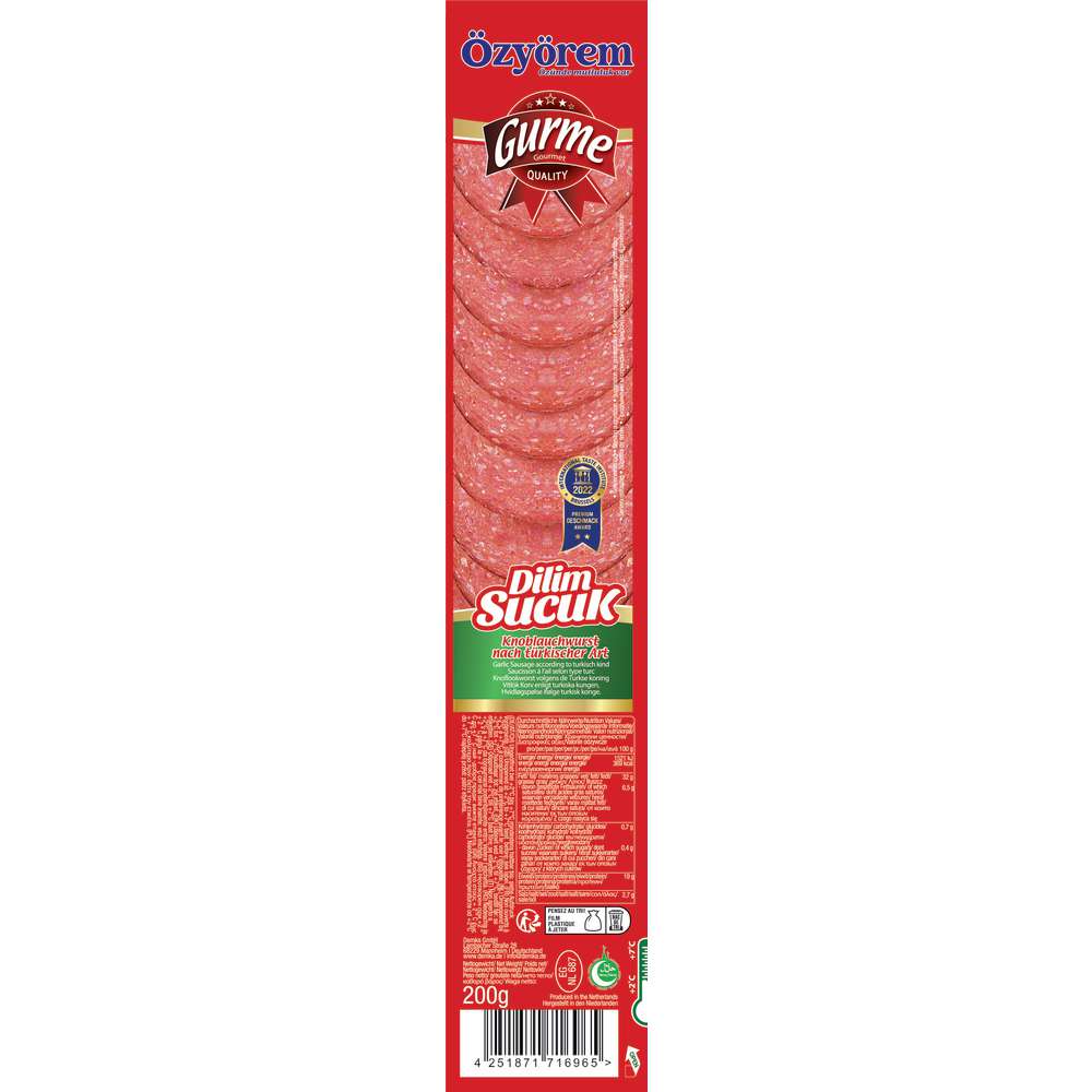 Produktabbildung Özyörem Knoblauchwurstscheiben