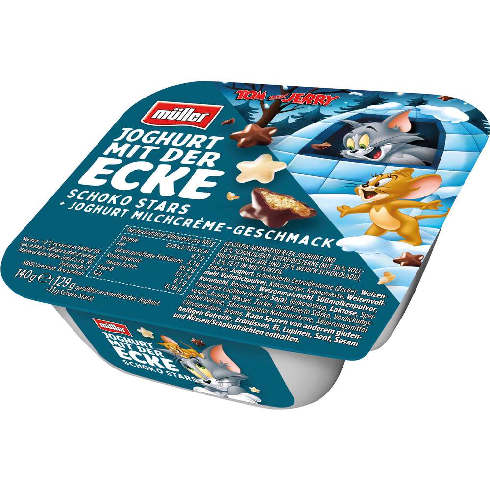 Produktabbildung Müller Joghurt mit der Ecke Tom&Jerry Schokosterne