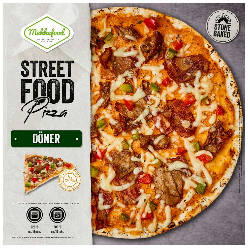 Produktabbildung Mekkafood Pizza Street Food Döner, tiefgekühlt